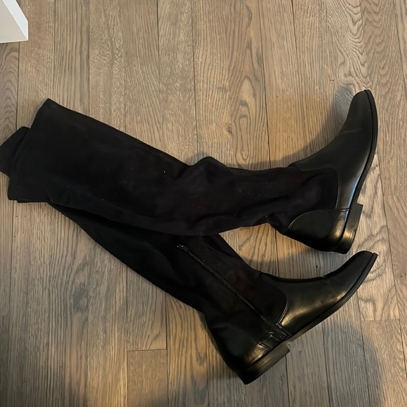 Farylrobin x Free People knee high suede and leather boots - Picture 1 of 4